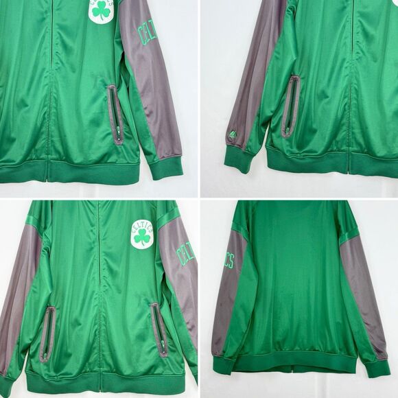 Majestic Men’s NBA Track Jacket Big & Tall 3X Full Zip Green - Picture 10 of 16